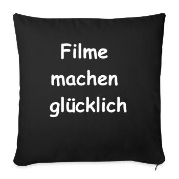 Movie Fan Gift - Sofa pillowcase 17,3'' x 17,3'' (45 x 45 cm) - black - Front