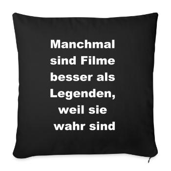 Movie Fan Gift - Sofa pillowcase 17,3'' x 17,3'' (45 x 45 cm) - black - Front