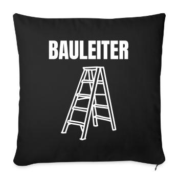 Constructeur Constructeur Gestionnaire de construction Constructeur de maison Humour drôle - Housse de coussin décorative 45 x 45 cm - noir - Devant