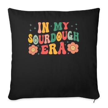 Sourdough Whisperer Bakery Bakers Retro Outfit - Sofakissenbezug 45 x 45 cm - Schwarz - Vorne