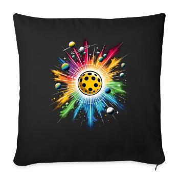 Pickleball tennis ball basketball sports lovers - Sofa pillowcase 17,3'' x 17,3'' (45 x 45 cm) - black - Front