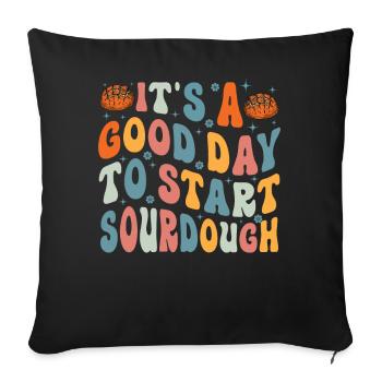 Boulangerie Boulangers Passionné de levain Amateur de pâtisserie - Housse de coussin décorative 45 x 45 cm - noir - Devant