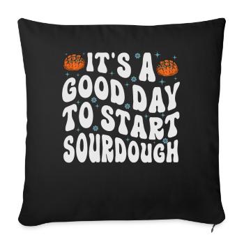 Amateurs de boulangerie, - Housse de coussin décorative 45 x 45 cm - noir - Devant