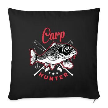 Carp Fishing Carp Hunter Sport Fishing Fishermen - Sofa pillowcase 17,3'' x 17,3'' (45 x 45 cm) - black - Front