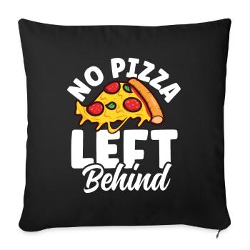 No Pizza Left Behind - Sofakissenbezug 45 x 45 cm - Schwarz - Vorne