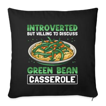 Green Bean Casserole Gift - Sofa pillowcase 17,3'' x 17,3'' (45 x 45 cm) - black - Front