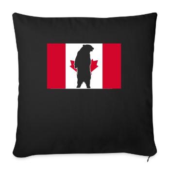 Grizzly Bear Brown Bear Canada - Sofa pillowcase 17,3'' x 17,3'' (45 x 45 cm) - black - Front