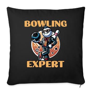 Bowling Expert - Sofa pillowcase 17,3'' x 17,3'' (45 x 45 cm) - black - Front
