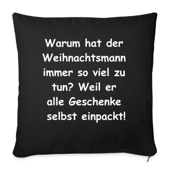 Gift wrapping mess - Sofa pillowcase 17,3'' x 17,3'' (45 x 45 cm) - black - Front