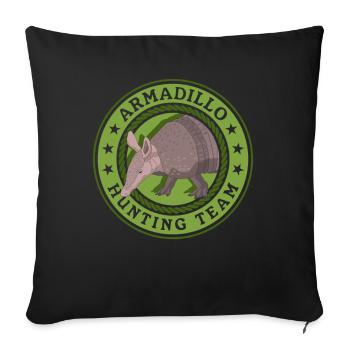 Chasseur chasse chasse chasse chasse permis cadeau - Housse de coussin décorative 45 x 45 cm - noir - Devant