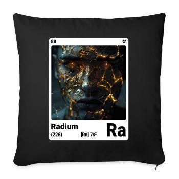 AI am Radium (wt) mode périodique style nerd - Housse de coussin décorative 45 x 45 cm - noir - Devant