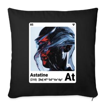 AI am Astatine (wt) fashion periodictable nerdy - Sofa pillowcase 17,3'' x 17,3'' (45 x 45 cm) - black - Front