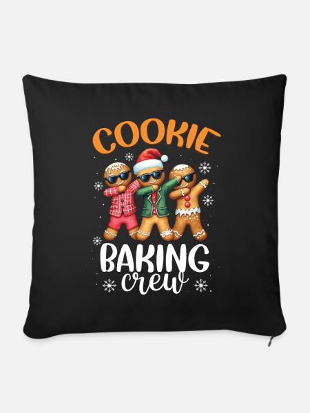 Bäcker Bäckerein Backwaren Backen Geschenk - Sofakissenbezug 45 x 45 cm - Schwarz