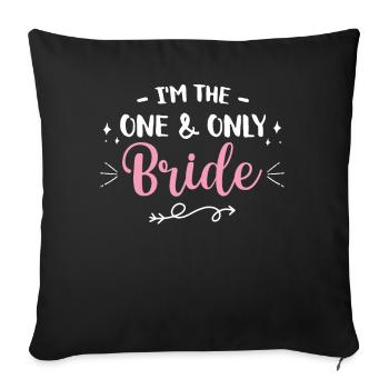 Bachelorette Hen Party Bride - Sofa pillowcase 17,3'' x 17,3'' (45 x 45 cm) - black - Front