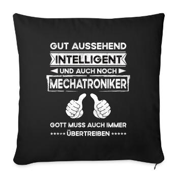 Ingénieur en mécatronique, Beau, Intelligent - Housse de coussin décorative 45 x 45 cm - noir - Devant