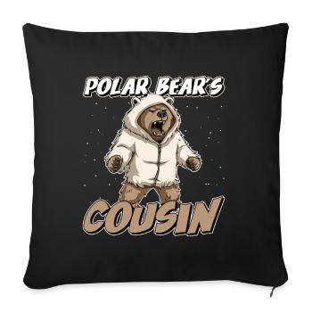 Grizzly Bear Christmas Brown Bear - Sofa pillowcase 17,3'' x 17,3'' (45 x 45 cm) - black - Front