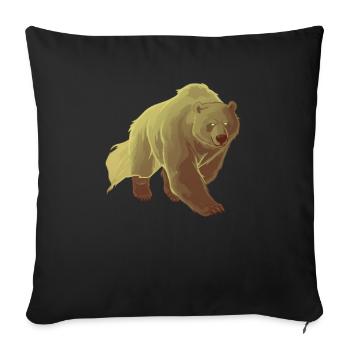 Grizzly Bear Halloween Brown Bear - Sofa pillowcase 17,3'' x 17,3'' (45 x 45 cm) - black - Front
