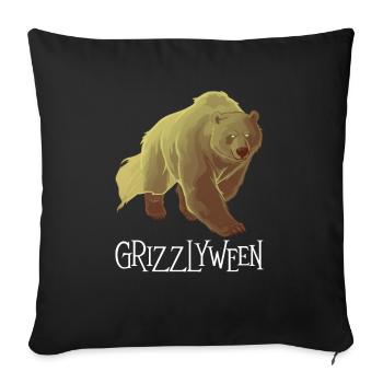 Grizzly Bear Halloween Brown Bear - Sofa pillowcase 17,3'' x 17,3'' (45 x 45 cm) - black - Front