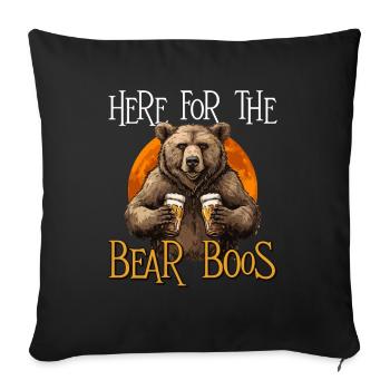 Grizzly Bear Beer Halloween Brown Bear - Sofa pillowcase 17,3'' x 17,3'' (45 x 45 cm) - black - Front