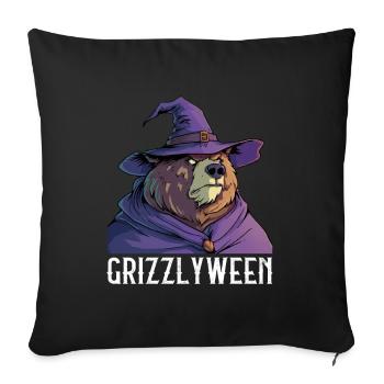 Grizzly Bear Halloween Brown Bear - Sofa pillowcase 17,3'' x 17,3'' (45 x 45 cm) - black - Front