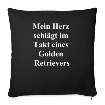Déclaration d’amour à mon fidèle ami à quatre pattes - Housse de coussin décorative 45 x 45 cm - noir - Devant