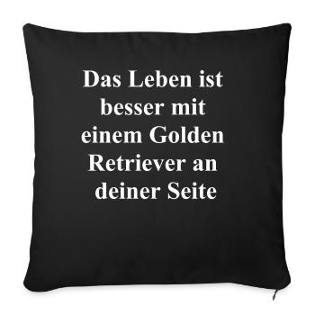 Faithful Companion Gift - Sofa pillowcase 17,3'' x 17,3'' (45 x 45 cm) - black - Front