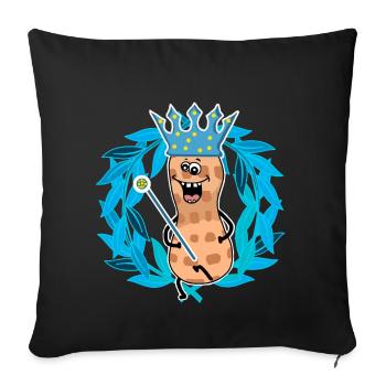 Cacahuètes Royales Cacahuètes Noix Prince Royal - Housse de coussin décorative 45 x 45 cm - noir - Devant