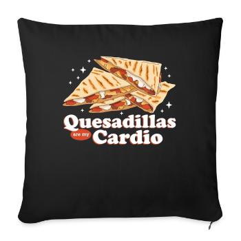 Quesadilla Quesadillas Tortilla Gift - Sofa pillowcase 17,3'' x 17,3'' (45 x 45 cm) - black - Front