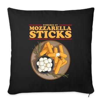 Mozzarella Sticks Cheese Cheese Lover Gift - Sofa pillowcase 17,3'' x 17,3'' (45 x 45 cm) - black - Front