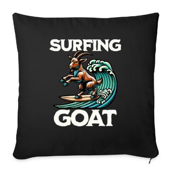 Chèvre de surf - Housse de coussin décorative 45 x 45 cm - noir - Devant