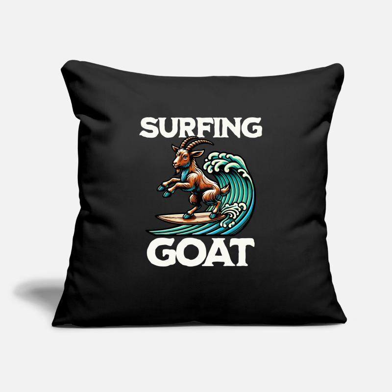 Surfing Goat Sofa pillowcase 17,3'' x 17,3'' (45 x 45 cm)