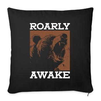 Grizzly Bear Brown Bear - Sofa pillowcase 17,3'' x 17,3'' (45 x 45 cm) - black - Front