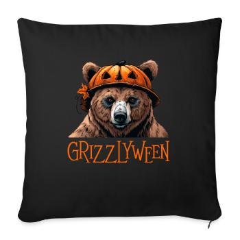 Grizzly Bear Halloween Brown Bear - Sofa pillowcase 17,3'' x 17,3'' (45 x 45 cm) - black - Front