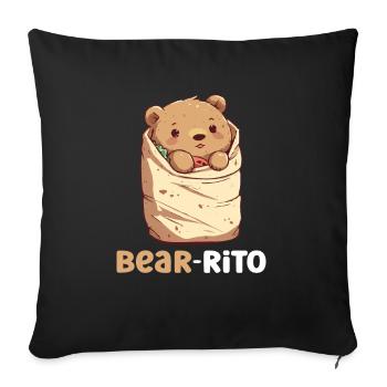 Grizzly Bear Brown Bear - Sofa pillowcase 17,3'' x 17,3'' (45 x 45 cm) - black - Front