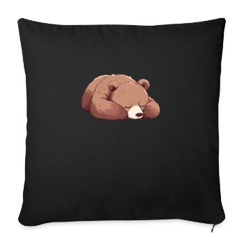 Grizzly Bear Brown Bear - Sofa pillowcase 17,3'' x 17,3'' (45 x 45 cm) - black - Front