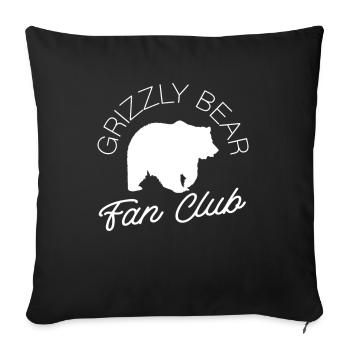 Grizzly Bear Brown Bear - Sofa pillowcase 17,3'' x 17,3'' (45 x 45 cm) - black - Front