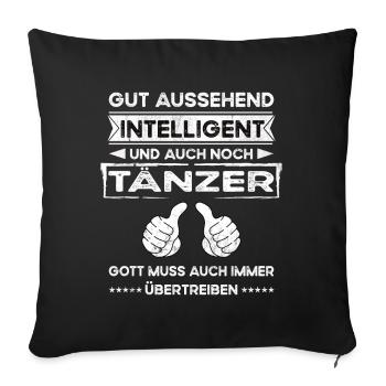 Danseur, Beau, Intelligent - Housse de coussin décorative 45 x 45 cm - noir - Devant