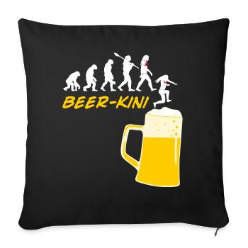 Bière Boire Brassage Brasserie Maison - Housse de coussin décorative 45 x 45 cm - noir - Devant