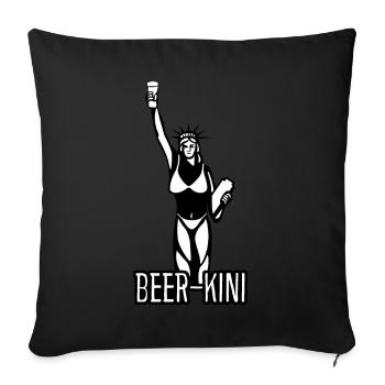 Statue of Liberty with Beer - Sofakissenbezug 45 x 45 cm - Schwarz - Vorne