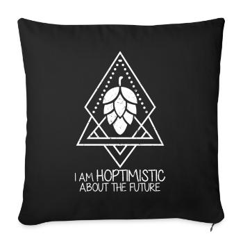 Bière Hop Brewing Bière artisanale - Housse de coussin décorative 45 x 45 cm - noir - Devant