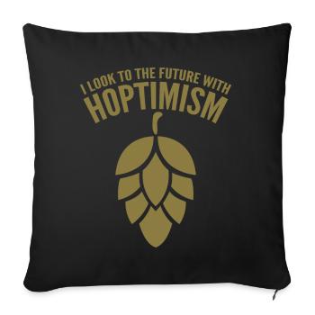 Bière Hop Brewing Bière artisanale Malt - Housse de coussin décorative 45 x 45 cm - noir - Devant
