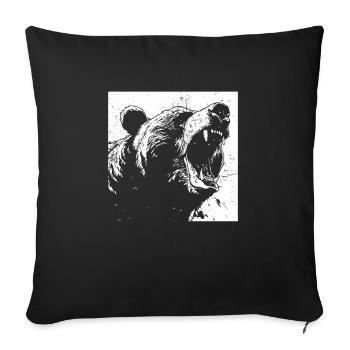 Grizzly Bear Brown Bear Bear - Sofa pillowcase 17,3'' x 17,3'' (45 x 45 cm) - black - Front