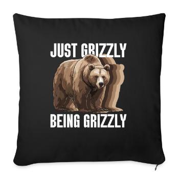 Grizzly Bear Brown Bear Bear - Sofa pillowcase 17,3'' x 17,3'' (45 x 45 cm) - black - Front