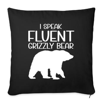 Grizzly Bear Brown Bear - Sofa pillowcase 17,3'' x 17,3'' (45 x 45 cm) - black - Front