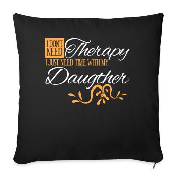 Dad Daughters Father Family Daughter - Sofa pillowcase 17,3'' x 17,3'' (45 x 45 cm) - black - Front