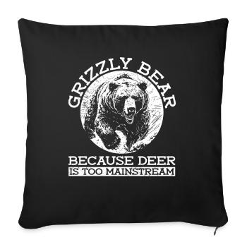 Grizzly Bear Brown Bear Lover - Sofa pillowcase 17,3'' x 17,3'' (45 x 45 cm) - black - Front