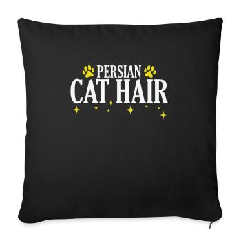 Persian Cat Hair Hauskatze - Sofakissenbezug 45 x 45 cm - Schwarz - Vorne
