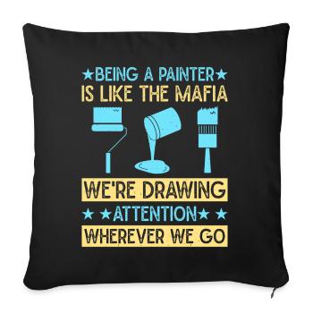 House Painter Dad Unique Gifts - Sofa pillowcase 17,3'' x 17,3'' (45 x 45 cm) - black - Front