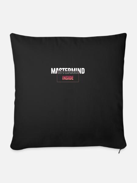 Mastermind im Inneren - Sofakissenbezug 45 x 45 cm - Schwarz