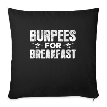 Burpees Fitness Burpee Strength Training Gift - Sofa pillowcase 17,3'' x 17,3'' (45 x 45 cm) - black - Front